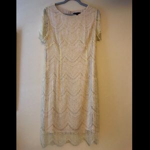Lace Gold and Ivory Dress